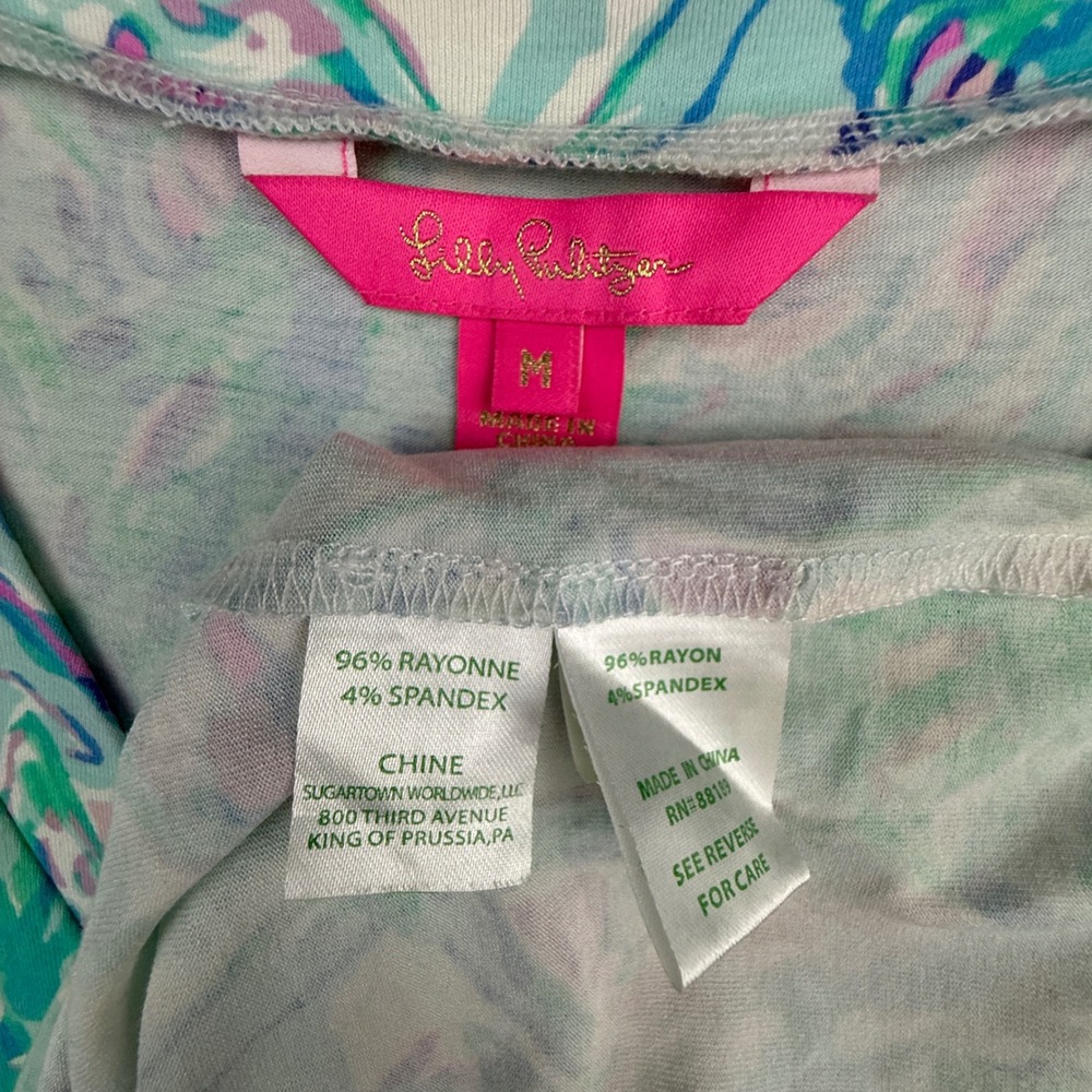 Lilly Pulitzer Karlie Wrap Romper Women Medium Amethyst Tint Crayesa Floral Wrap - Picture 8 of 16
